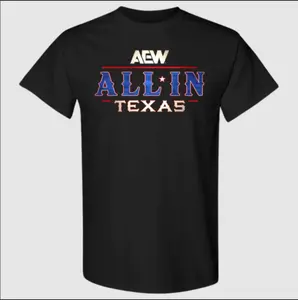 Adult and Youth AEW ALL IN Texas Logo T-Shirt, AEW All In Texas Globe Life Field Event Tee, Wrestling Logo T-Shirt for Fans, 90s Graphic Tee