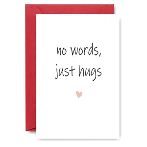 1PC Comforting Hug-Themed Card with no words just hugs Slogan For Friends Family Perfect for Sincere Wishes Ideal for Offering Support Adds Warmth to Greetings