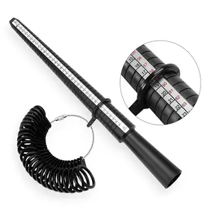 Professional Jewelry Ring Sizer Kit: 4-in-1 Plastic Ring Mandrel, Accurate Ring Size Guide & Adjuster Tool for Men and Women. Perfect for Wedding, Engagement, and Custom Rings Sizing Measurement.