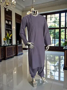 Afghan Parahan Tunban Plum Traditional Wear – Qasimi Design Medium