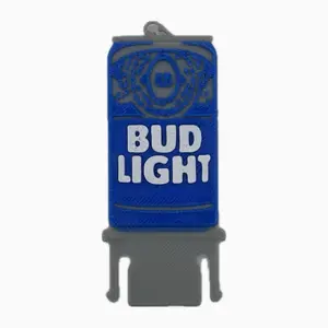 Hard hat Bud Light Beer Can clip 3D printed