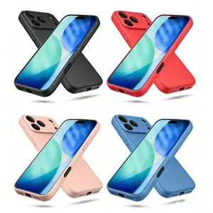 Liquid Silicone Case for iPhone 17/17 Pro/17 Pro Max, Shockproof Slim Protective Cover with Soft Microfiber Lining, Raised Camera & Screen Protection, Anti-Fingerprint Wireless Charging Compatible Phone Case