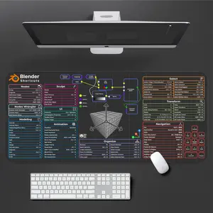 Blender 3D shortcuts Mouse Pad,pc accessories, office desk accessories,anime desk mat,Professional Multipurpose gaming mouse pad