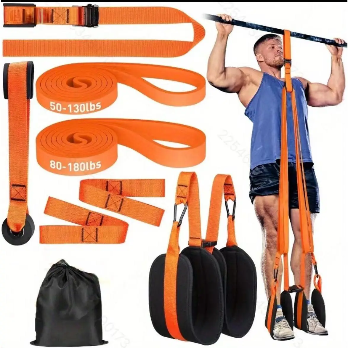 Pull Assist Belt Large Set (Orange)