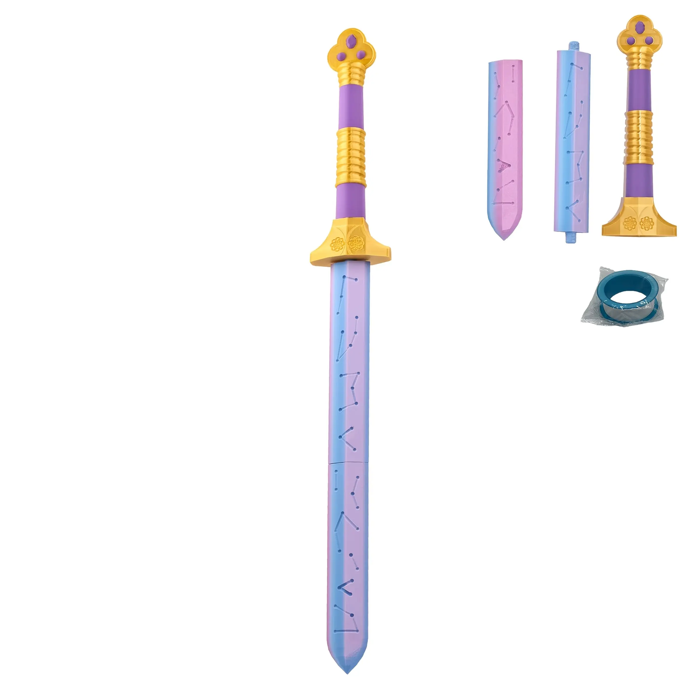 Adult Unisex Cosplay Props, 3D Printed Detachable Swords, Sabres, Perfect for Halloween & Role Play, Durable Design, Ideal Gift for Fans