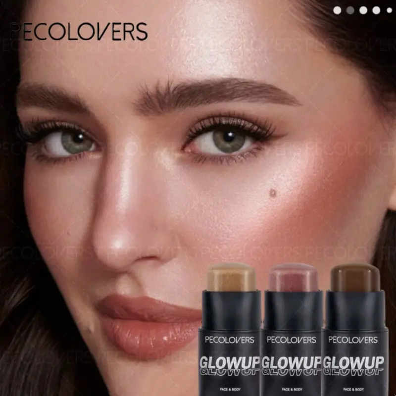 3PCS/ Set Cream Contour Sticks,Shades with Highlighter & Bronzer & Blush, Non-greasy and Water-resistant Face Contouring Pen