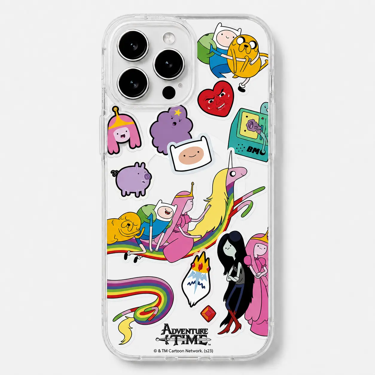 Cute Kawaii Adventure Time Cartoon MagSafe Clear Phone Case, Cute Shockproof Protective Cover, Slim Wireless Magnetic Case for iPhone 17 16 15 14 13 12 11 Pro Max, Samsung S26 S25 S24 S23 S22 Ultra