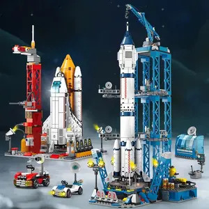 Space Shuttle Rocket Model Toy Set, Blue Building Blocks, DIY Construction Kit for Kids, Gift for Boys & Girls, Creative Building Block