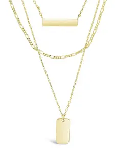 Triple Layered Bar Necklace