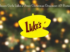 Gilmore Girls Luke's Diner Sign Christmas Ornament 3D Printed