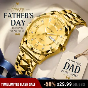 【Father's Day gift】Luxury Quartz Watch - Stainless Steel Band, Water Resistant 30M, Fashion Analog Wristwatch for Men Women Perfect Gift for Christmas, Birthdays, Valentine’s Day, Father’s Day & Special Occasions-718