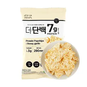 BINGGRAE Korean Chicken Breast Crisps - Garlic Honey Flavor, High Protein, Baked Snack (44g)