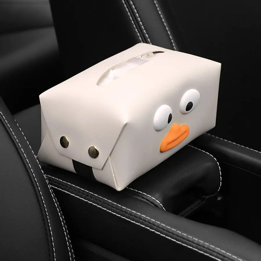 Car Armrest Box Car Tissue Box - Creative, Cute, Hanging, High-End, Multi-Functional Car Tissue Dispenser