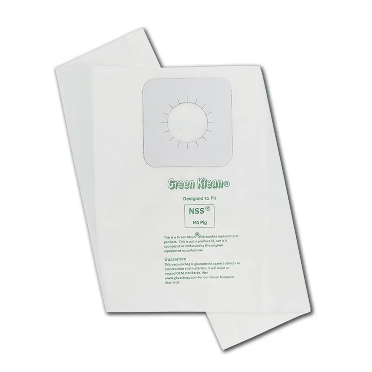 Green Klean NSS M1 PIG Replacement Vacuum Bags - Case of 36, Better Filtration, Highest Quality Micro-Plus Filter Media, Designed for Commercial Use, Longer Secondary Filter Life