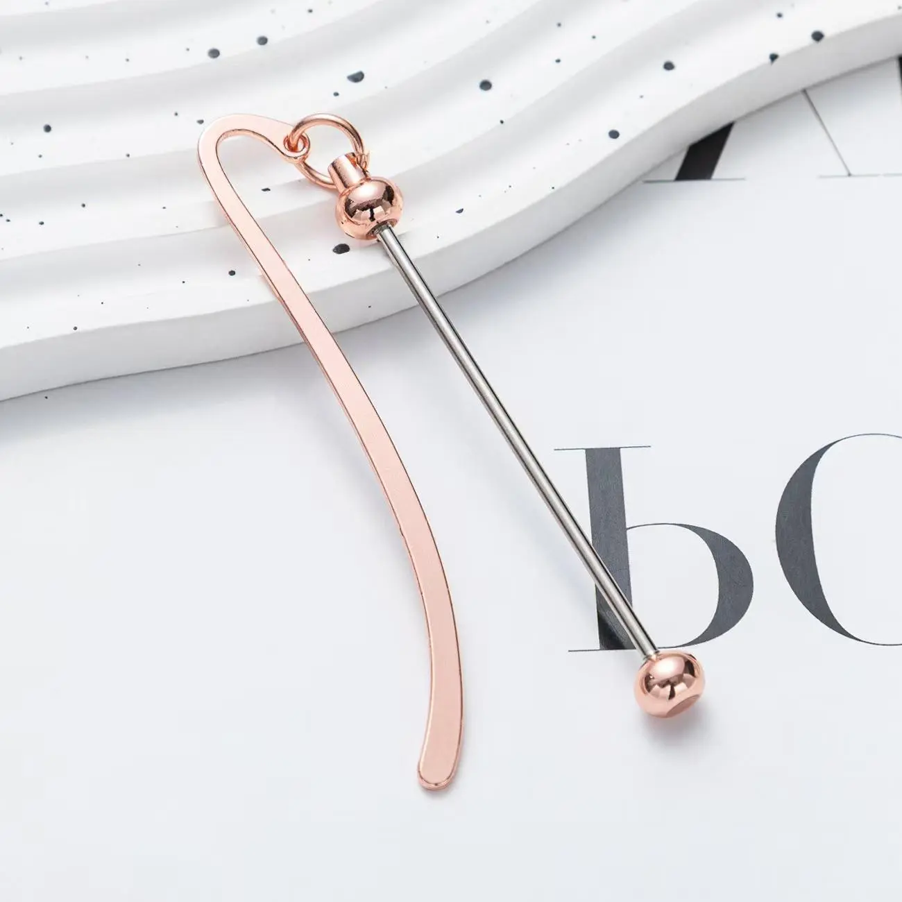 Beadable Metal Bookmark, DIY Beadable Bookmark, Perfect Gift for Book Lovers, Students, Teachers & Friends, Book Accessories