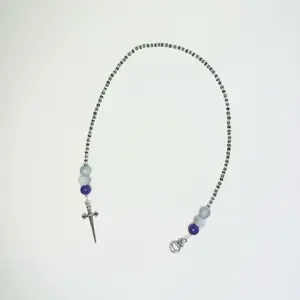 Powerless Inspired Beaded Bookmark With One Dagger Charm And One Stone Charm
