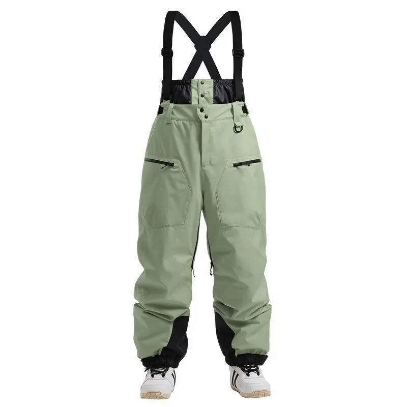New with thickened shoulder straps cotton insulation, single double board windproof and waterproof, winter ski pants for men New with thickened shoulder straps cotton insulation, single double board windproof and waterproof, winter ski pants for men