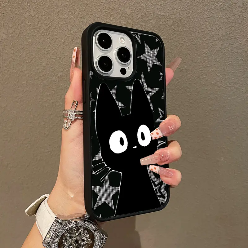Adorable Magnetic Case for iPhone11/12/13/14/15/16/17/promax Kiki’s Cat MagSafe Compatible, Lightweight, Anti-Fall | Girly & Chic Style