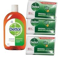 Dettol 550 ml & 3 Original bars