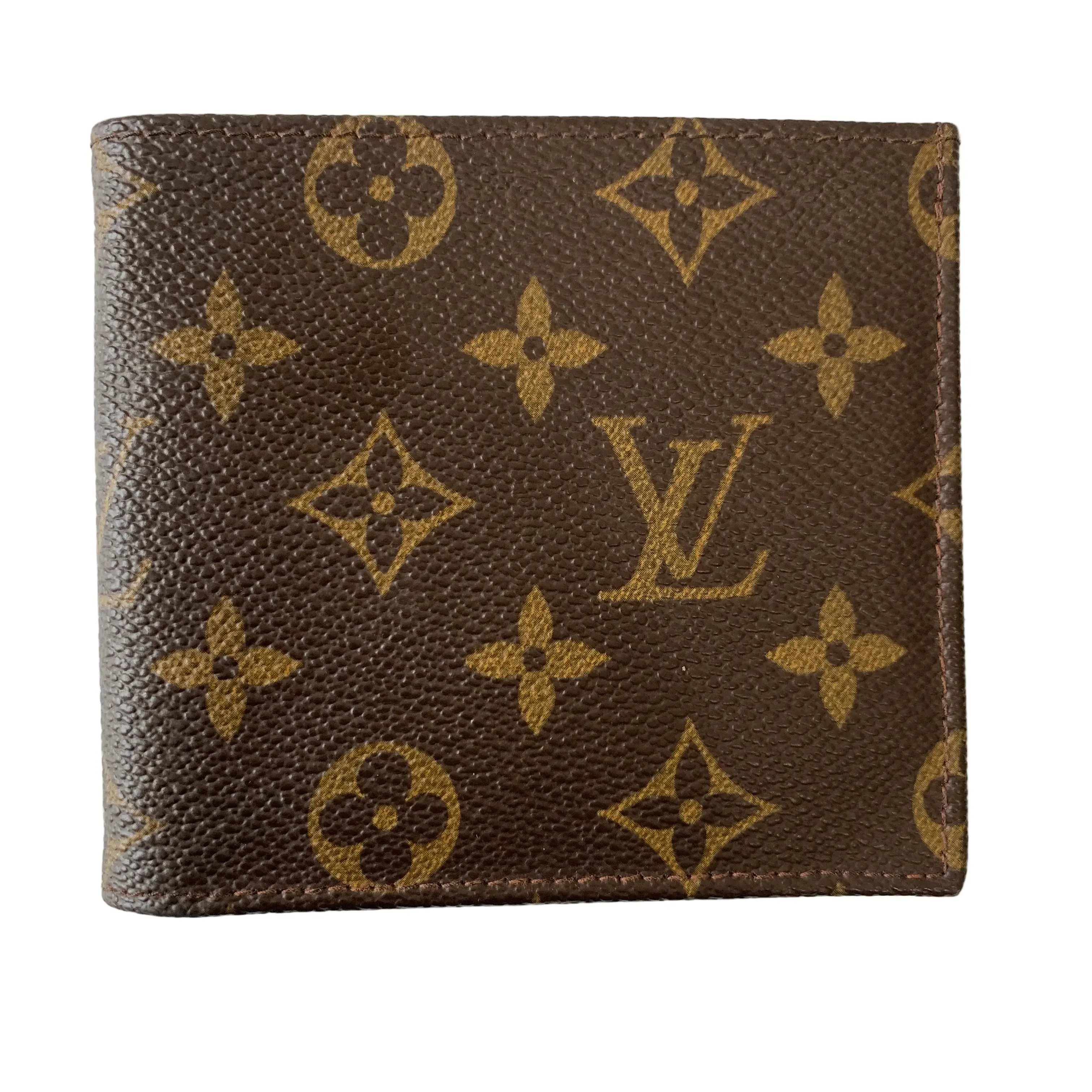 Pre-owned Louis Vuitton wallet  Small Leather Goods monogram men bifold 854 Authentic with COA