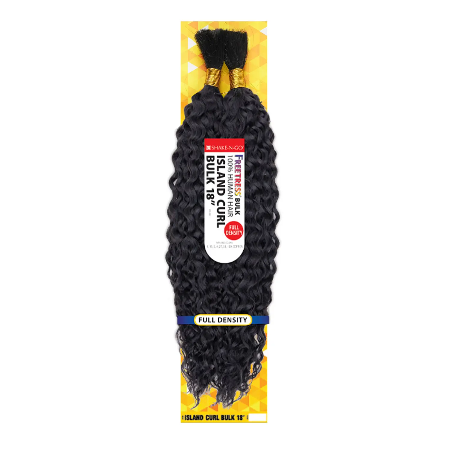 Freetress Island Curl Human Hair Bulk Braid, 18 Inch Extension with Natural Curls for Creating Boho Braids, Boho Braids Human Hair