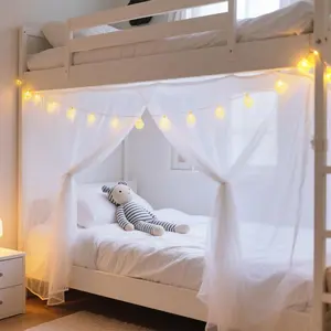 4 Corners Net for Bed,White Net para Mosquiteros for Bunk Beds,Dorm Twin Bed,Tight Weave Insect Netting,for Camping Home,Dormitory,Housing Bed Bug Protection(2m*1.5m)