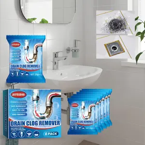 JAYSUING Drain Clog Remover 6PCS/box Anti Clogging for Toilet and Kitchen Drains Quickly Dissolves Stubborn Blockages in Drainage Pipes