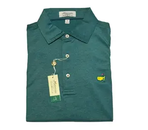 Masters Peter Millar Performance Green Golf Polo Shirt - Size Medium