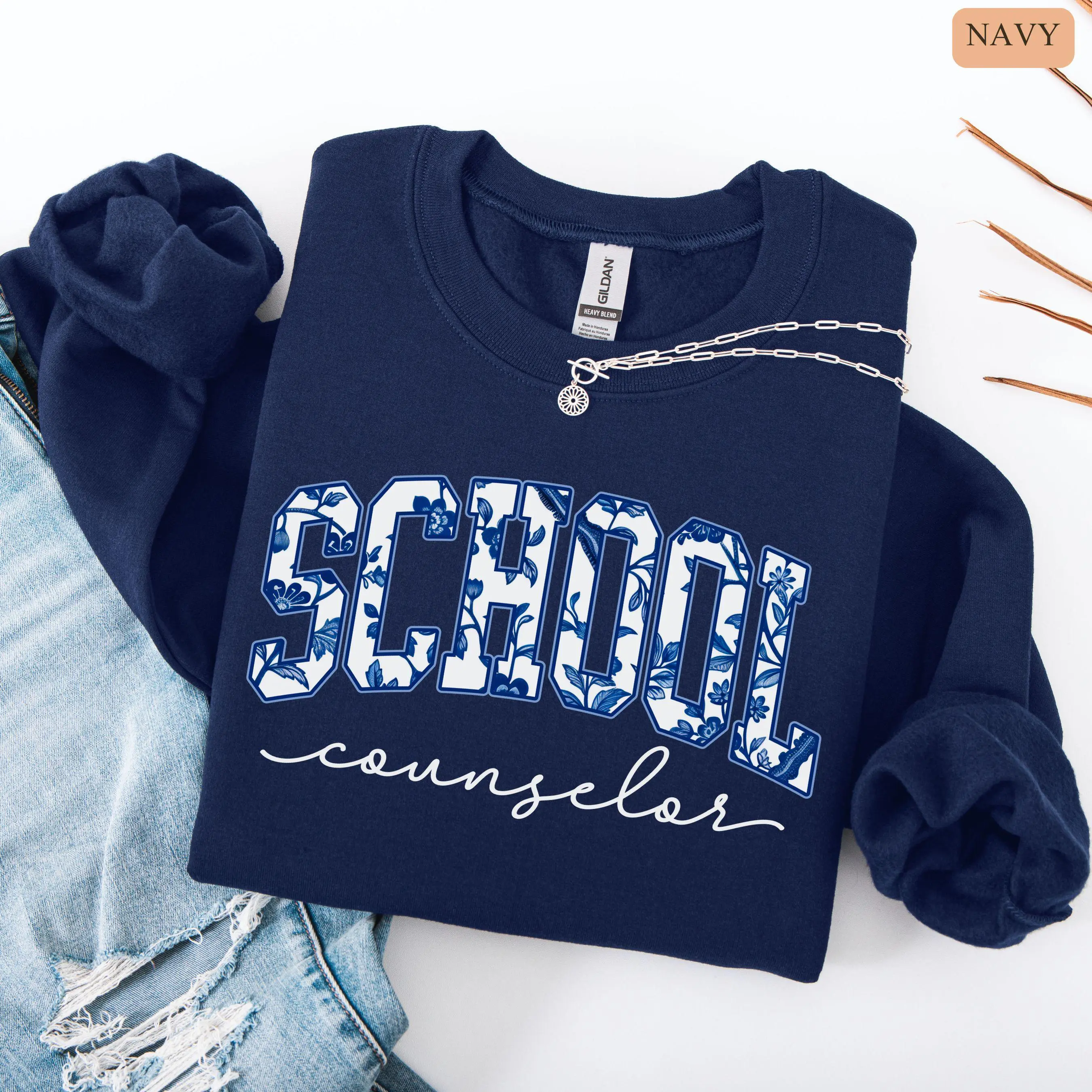 School Counselor Short Sleeved T-Shirt OR Sweatshirt , School Counseling  Mental Health School Counselor Gift For Counselor School Top Womenswear