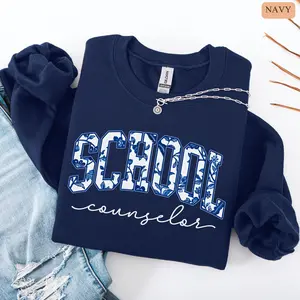 School Counselor Short Sleeved T-Shirt OR Sweatshirt , School Counseling  Mental Health School Counselor Gift For Counselor School Top Womenswear