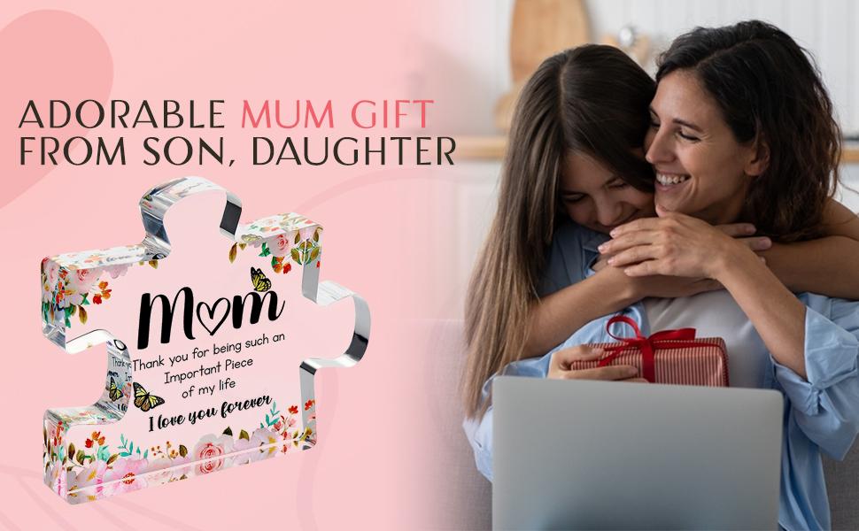Gifts for Mom - Cute Engraved Acrylic Block Puzzles Piece - Adorable Mom Gift from Son, Daughter - Fun Christmas, Mothers Day, Birthday Gift Idea for Mom - Fancy Decoration Piece for Home Gifts for Mom - Cute Engraved Acrylic Block Puzzles Piece - Adorable Mom Gift from Son, Daughter - Fun Christmas, Mothers Day, Birthday Gift Idea for Mom - Fancy Decoration Piece for Home