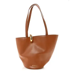 Pre-owned jacquemus Smooth Calfskin Leather Shoulder Bags Smooth Calfskin Medium Le Bambola Moyen Light Brown