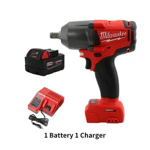 Milwaukee 18V Cordless Electric Wrench 900N.M High Torque Impact Wrench with Brushless Motor 12.0Ah Battery for Professionals and DIY Enthusiasts
