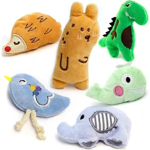 Cat Toys, Interactive Cats Toy for Indoor Cats, Soft and Durable Crinkle Sound Catnip Toys, Catnip Filled Mouse Cat Teething Chew Toy (Pack of 6)