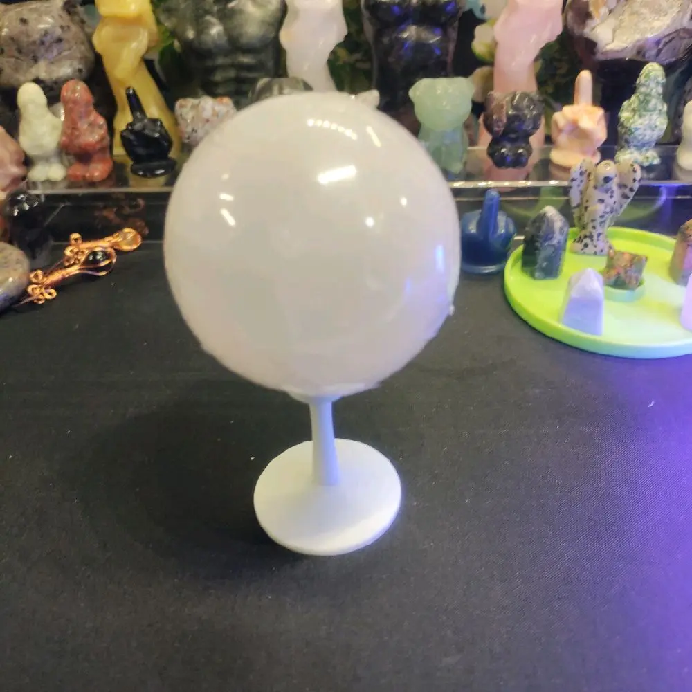 Natural Selenite Crystal Sphere - Decorative Healing Crystal Ball for Home Display