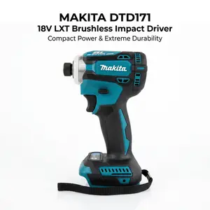 Makita DTD171 brushless   High Power Lithium   Compact     High-Torque Impact      Drill Household Tool  Cordless Variable Speed  Kit Portable Wrench Set