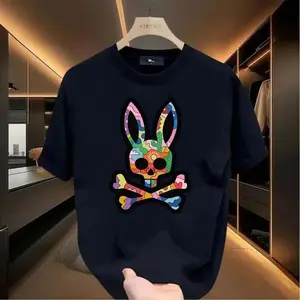 Trendy Hip Hop Rabbit Graphic Tee Unisex Street Style Crew Neck Short Sleeve Shirt For Men Women Casual Summer Spring Rock Fashion