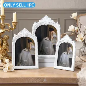 European Vintage Arched Photo Frame, Desktop Wall Decor, Home Background Decoration, Photography Props, 1pc, Warm and Cozy Design