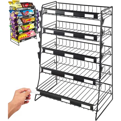 Metal For Countertop 4-Tier Metal Snack Display Rack - 2025 Upgraded ...