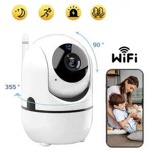 3mp 360° Ptz Indoor Security Camera, 2.4GHz WiFi Wired, 2-Way Talk, IR Night Vision, Baby Pet Monitor, Works with Alexa