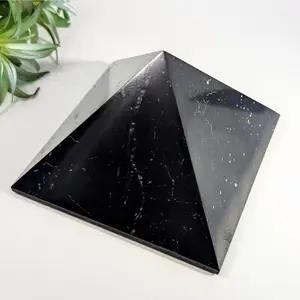 Shungite Xl Pyramid Healing Crystals Aura Cleansing Shungite 4" XL Pyramid #LV8648