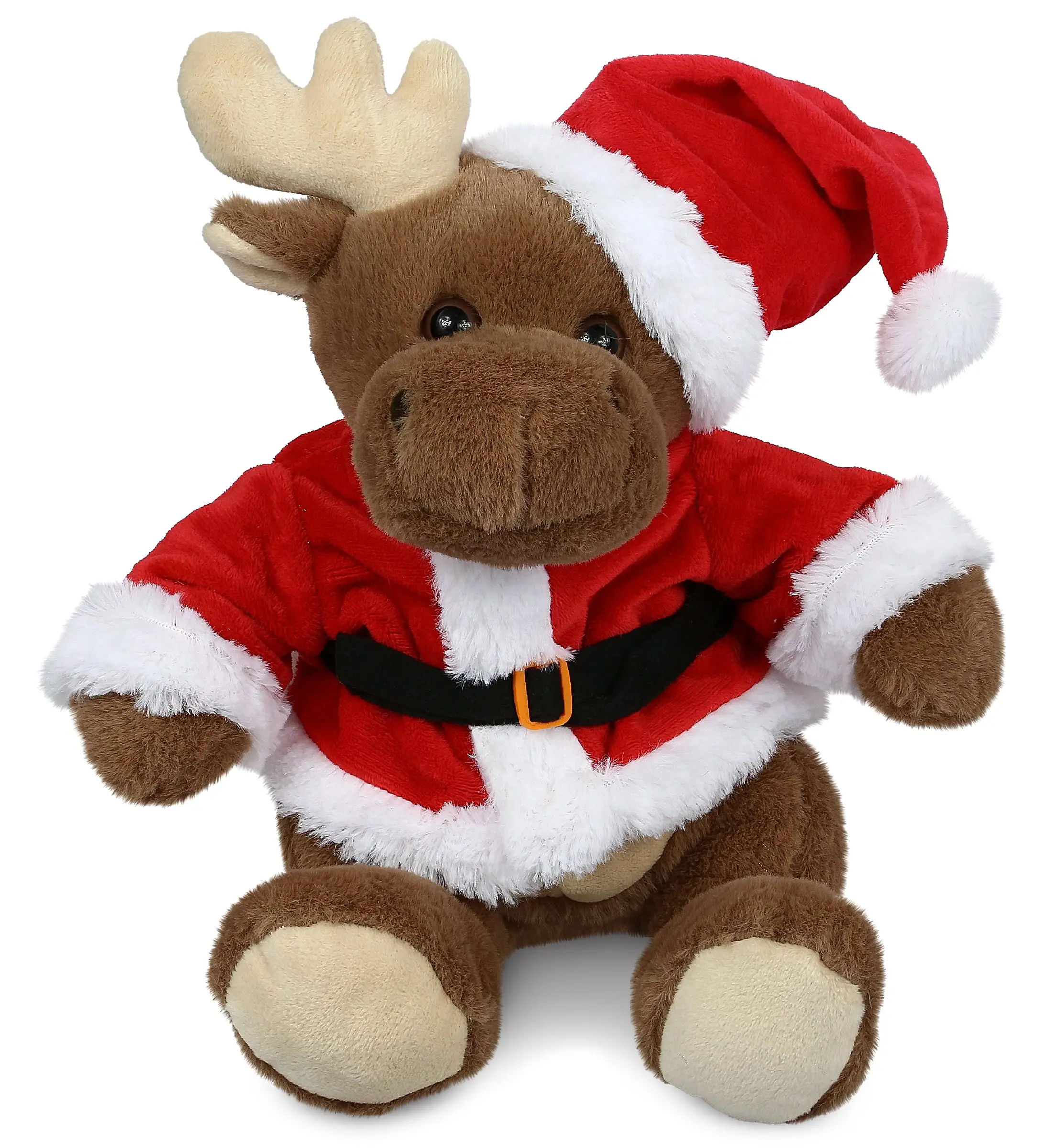 PLUSH SANTA - SUPER-SOFT PLUSH - MOOSE 9"