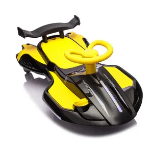 12V Kids Ride On Electric Toy,360 Degree Drift in place,Spray function,Front&Side Lights design,USB/MP3,Bluetooth,Music, 3.73-4.35 MPH,Easy installation,Ultimate cool operation for Kids Aged 3+.Birthday/Christmas Gift,Yellow wiggle car