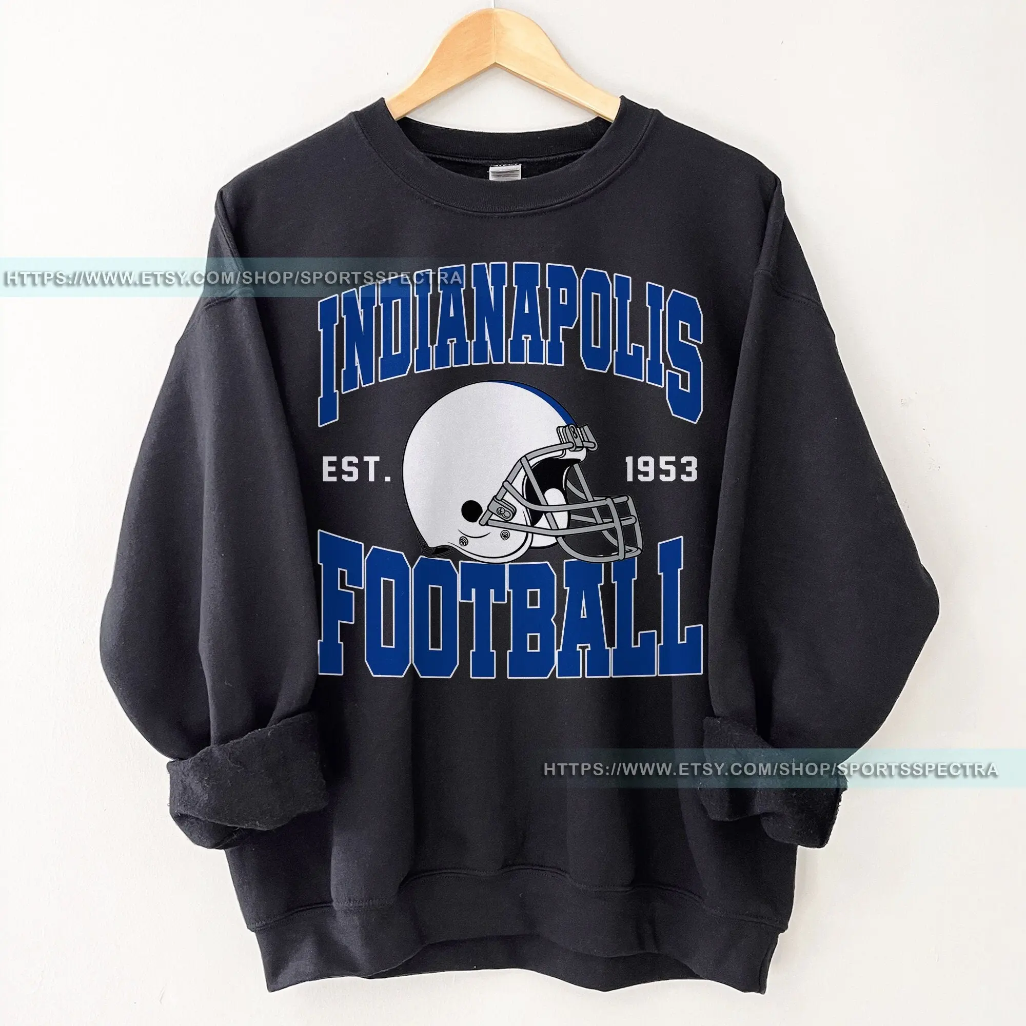 [Sale Up To 50%] Indianapolis Football Vintage Sweatshirt, Indianapolis Football Shirt, Retro Indianapolis Football Fan Gift, Gift For Fan, Trendy USA Cotton Fabric