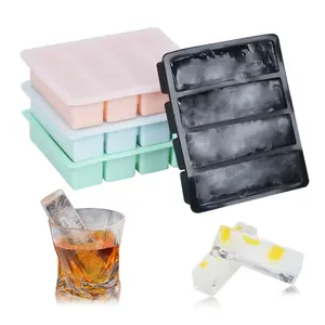Silicone ice mold for long bars, household ice tray with lid