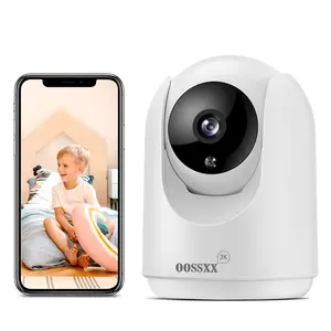 (2.7K Resolution) 2-Way Audio Indoor Security Camera Video Baby Monitor and Pet Monitor Free App, PTZ Nanny Cam Smart Wireless Cameras 2-Way Talk for Home Video Surveillance ( HD 1944P2)