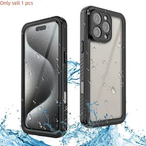 Transparent Full Body Case for iPhone, IP68 Waterproof, Anti-Slip, Dustproof, Shockproof, Compatible with iPhone 17/16/15/14/13/12/11 Pro Max Plus Pro