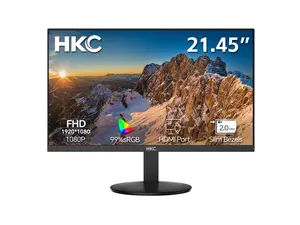 HKC V2218M 22 inch Full HD 1080p Computer Monitor, 1920 x 1080 120Hz VA Display with 99% sRGB, HDMI & VGA Ports, Ultra-Wide 178° Viewing Angle, Low Blue Light, Slim Bezel, Tilt Adjustable - Black