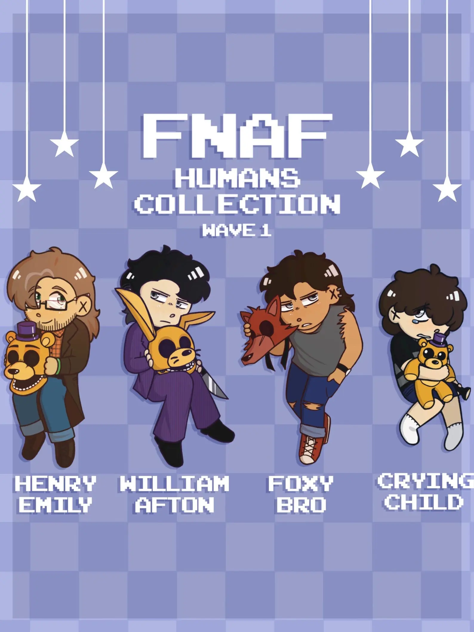 FNaF Human Character Acrylic Keychains, Halloween gifts