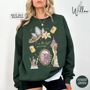 Adult & Youth Shirt Lost Princess Tangled Inspired Shirt, Vintage Castle Fairytale Pullover, Cozy Theme Park Crewneck, Gift for, Best Gift Birthday